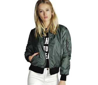 Fashion Windbreaker Long Sleeve Basic Jackets Bomber Thin