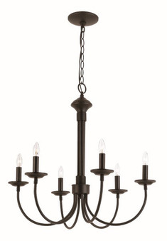 Colonial Candles 6 Light Chandelier