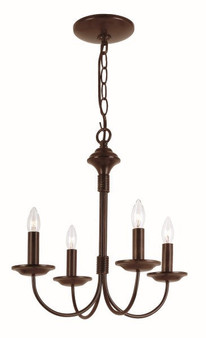 Colonial Candles 4 Light Chandelier In Bronze