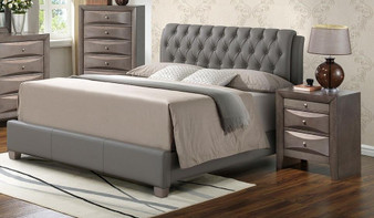 G1505CFBUPCHN 3 Piece Set including Full Size Bed, Chest and Nightstand in Gray