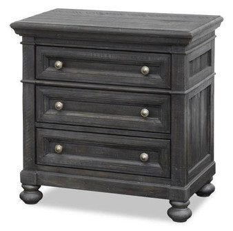 3-Drawer Nightstand In Anvil Black