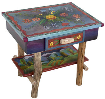 Sticks Nightstand-Floral