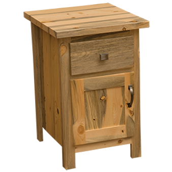 Blue Stain Pine Enclosed Nightstand