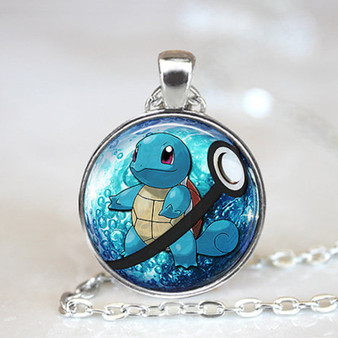 Pokemon Necklace - Squirtle in Pokeball