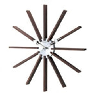 Square Wooden Spindle Wall Clock