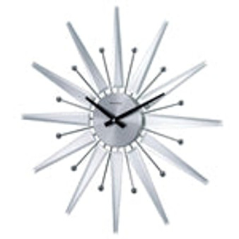 Mirrored Starburst Clock Danish Modern