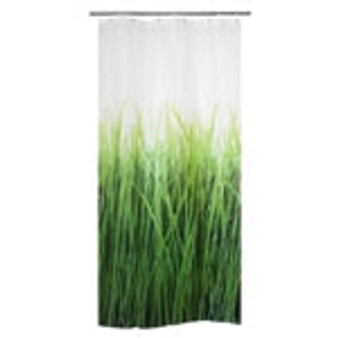 Grass Shower Curtain Natural Green Grass EVA Vinyl