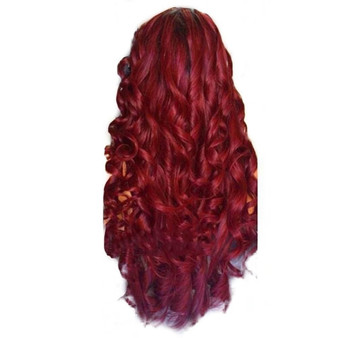 Long Wavy Wig Synthetic Red Wig Cosplay Wig For Women