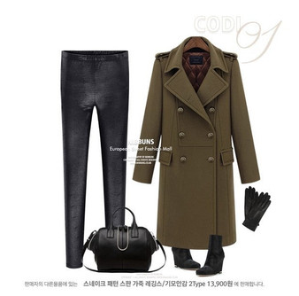 woolen trench coat women double breasted wool jacket thicken coat cashmere jacket