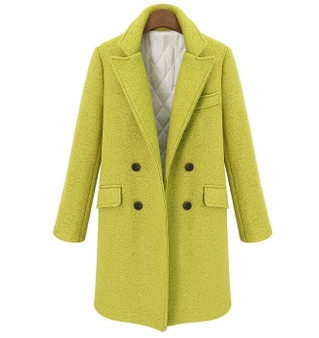Wool Coats Double Breasted Trench Medium Long Thicken Outwear Plus Cotton Woolen Overcoats