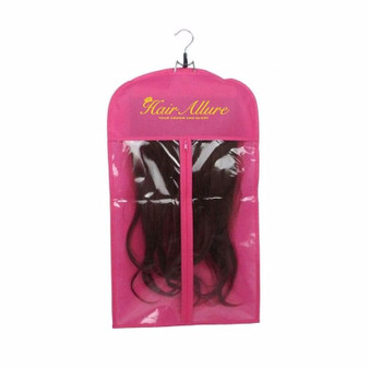 Hair Extensions Carrier Storage  with Wooden Hanger for Virgin Hair Weft & Clip in Hair Extension