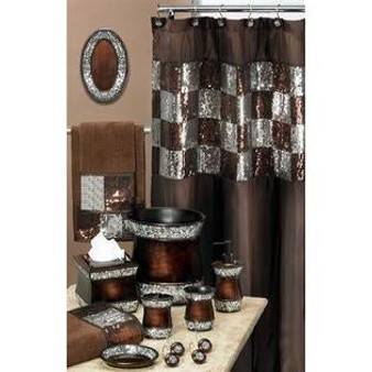 Elite Fabric Shower Curtain - 3PC Towel Set