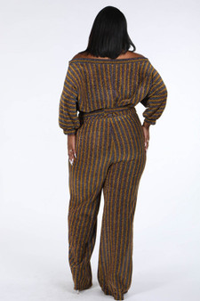 Metallic Stripe Jumpsuit