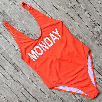 “Sunday” low back one piece monokini swimsuit