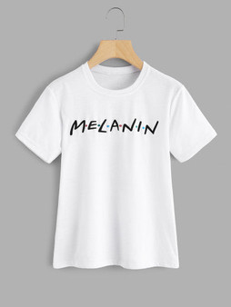 Melanin printed retro tshirt