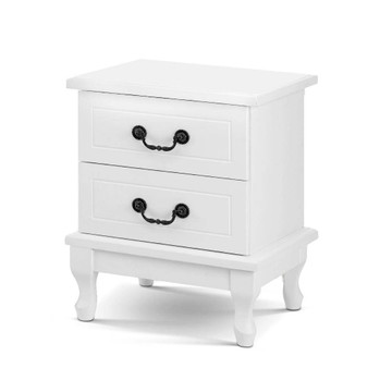 Artiss Bedside Table Storage Lamp Side Nightstand Unit Cabinet Bedroom White