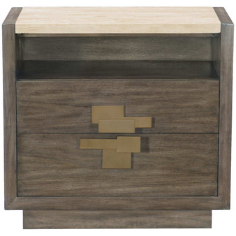 Bernhardt Profile Warm Taupe Two drawers Nightstand