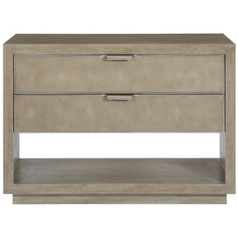 Bernhardt Mosaic Two Drawers Dark Taupe Nightstand