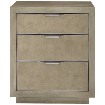 Bernhardt Mosaic Three Drawers Dark Taupe Nightstand