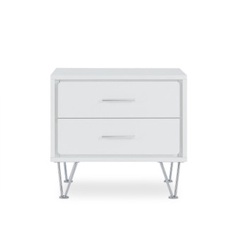 19.69" X 15.75" X 17.93" White Particle Board Nightstand