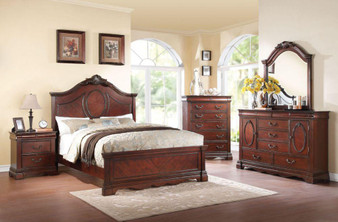 Acme Estrella Dark Cherry Queen Panel Bedroom Set