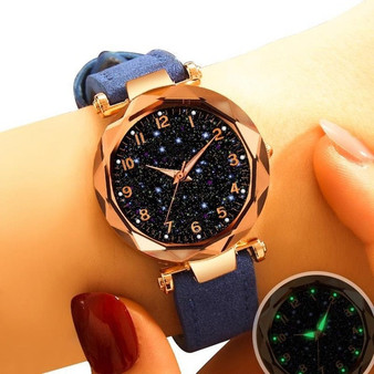 Fashion Black Star Watch Minimalism Dial Analog Quartz Wristwatch