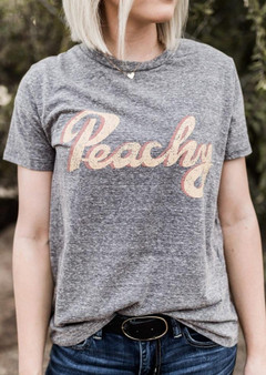 2018 Summer Women T-Shirt Peachy Letter Print O-Neck Short Sleeve T-Shirt Casual Female Dark Grey t shirt Ladies Tops Tee