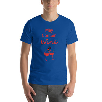 May Contain Wine Short-Sleeve Unisex T-Shirt