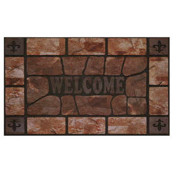 Raised Rubber Mat Clay Stone 18x30