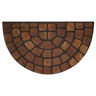 Raised Rubber Mat Beige Stone Slice 18x30