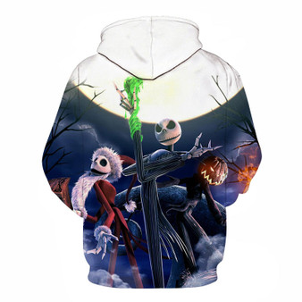 The Nightmare Before Christmas Jack And Sally Skellington All Over Hoodie PF144