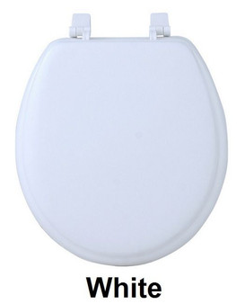 Fantasia 17 Inch Soft Standard Vinyl Toilet Seat - White