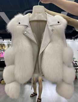 Luxury 2020 Real Fox Fur Coats With 100% Genuine Sheepskin Leather Jackets Wholeskin Natural Fox Fur Female Parkas Plus Size