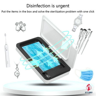 UV Sterilizer Mobile Phone Wireless Charging Treasure Sterilization UV Sterilizers Multi Functional Portable Disinfection Box