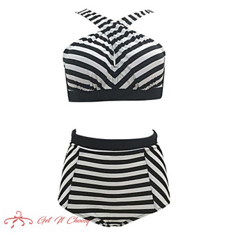 Plus Size Swimwear High Waist Swimsuit High Neck Bikini Cross Bikinis Women Swimsuit Top Bathing suit female swimwear 5XL