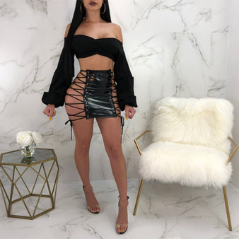 Sexy Lace Up Skirt