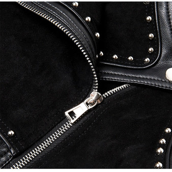 Rivet Velvet Leather Jacket