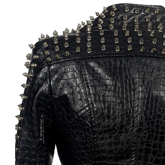 Punk Rivets Leather Jacket