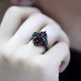 Black Skull Wedding Ring