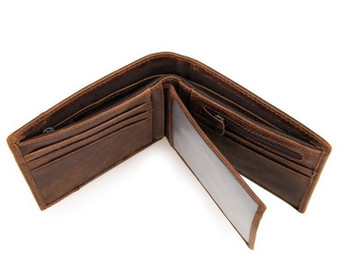 Genuine Leather Bi-fold Wallet by Cowather