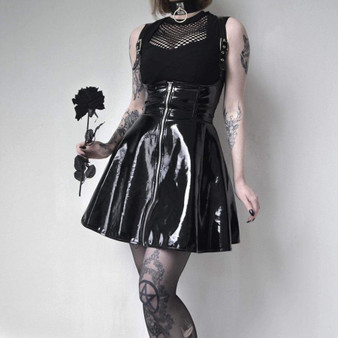 Blackmeoww Goth Women Bellamina Corset Dress - Black S To 2XL