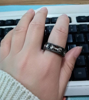 Unique Design Black Skull Ring