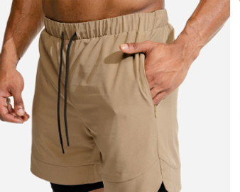 Men's Dual Lining Workout Shorts w/ Hidden Pocket