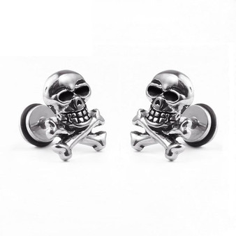 Punk Retro Skull Head Earrings