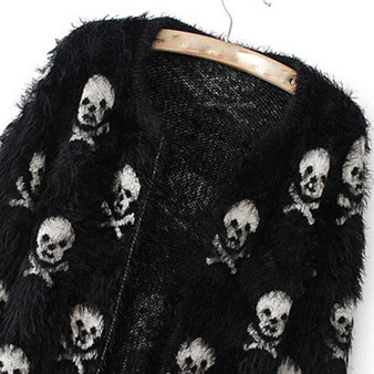 Skull Pattern Cardigan