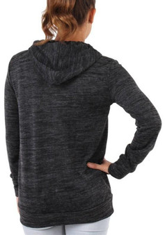 Black Pockets Drawstring Long Sleeve Hooded Fashion Sweatshirt
