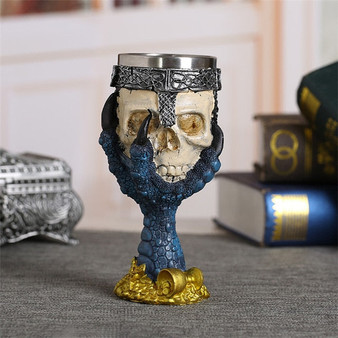 Stainless Steel Skull Wine Glass