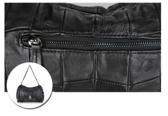 Leather Rivet Skull Handbag