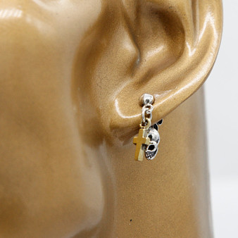 Skull Stud Earrings (Real 925 Sterling Silver)