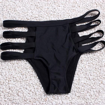 Black Floral 2-in-1 Tie Back Condole Belt Cut Out Swimwear